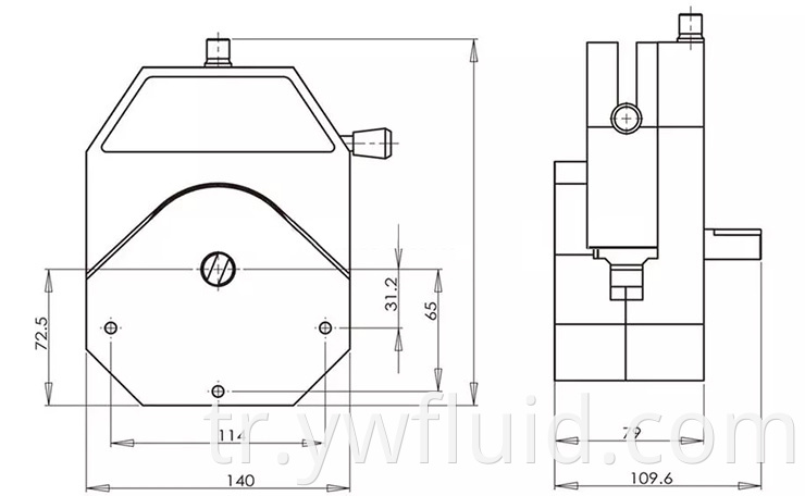 YWfluid Yüksek akış hızı Laboratuvar ekipmanı için peristaltik pompa dozajlama sıvı transfer dozajlama ve ölçüm